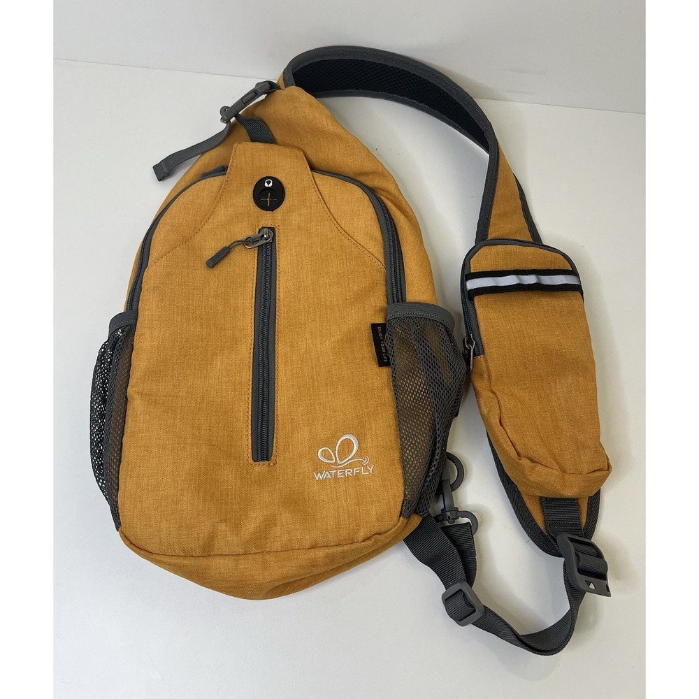 Waterfly Crossbody Sling Backpack Daypack Tote Bag Travel Hiking Orange Shoulder